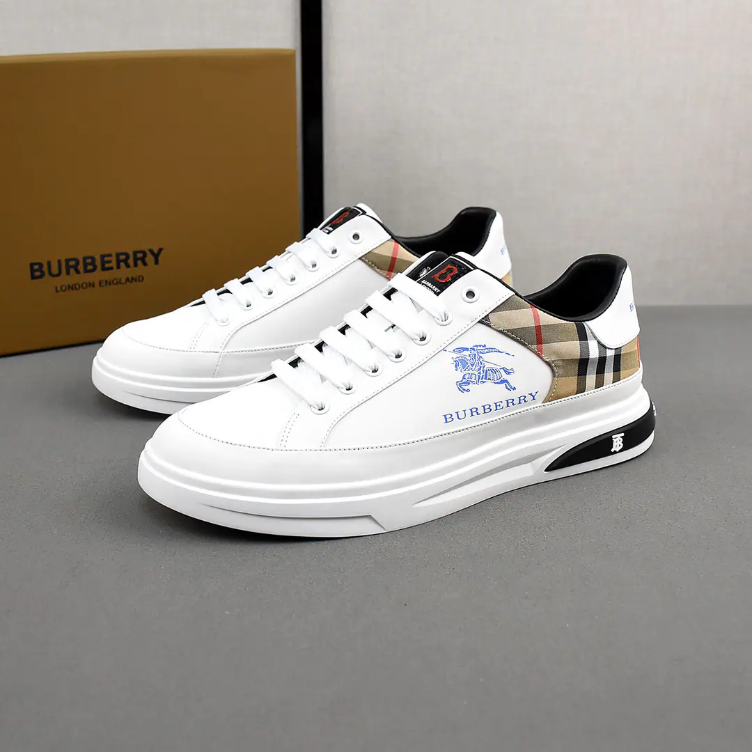P👟👟👟Burberry【- Boboli.】Fashion sports and leisure shoes, The shoe face is made of a top-decked cow skin with a primed., In the head of a pig's skin., Rubber Bottom. Men38-44.