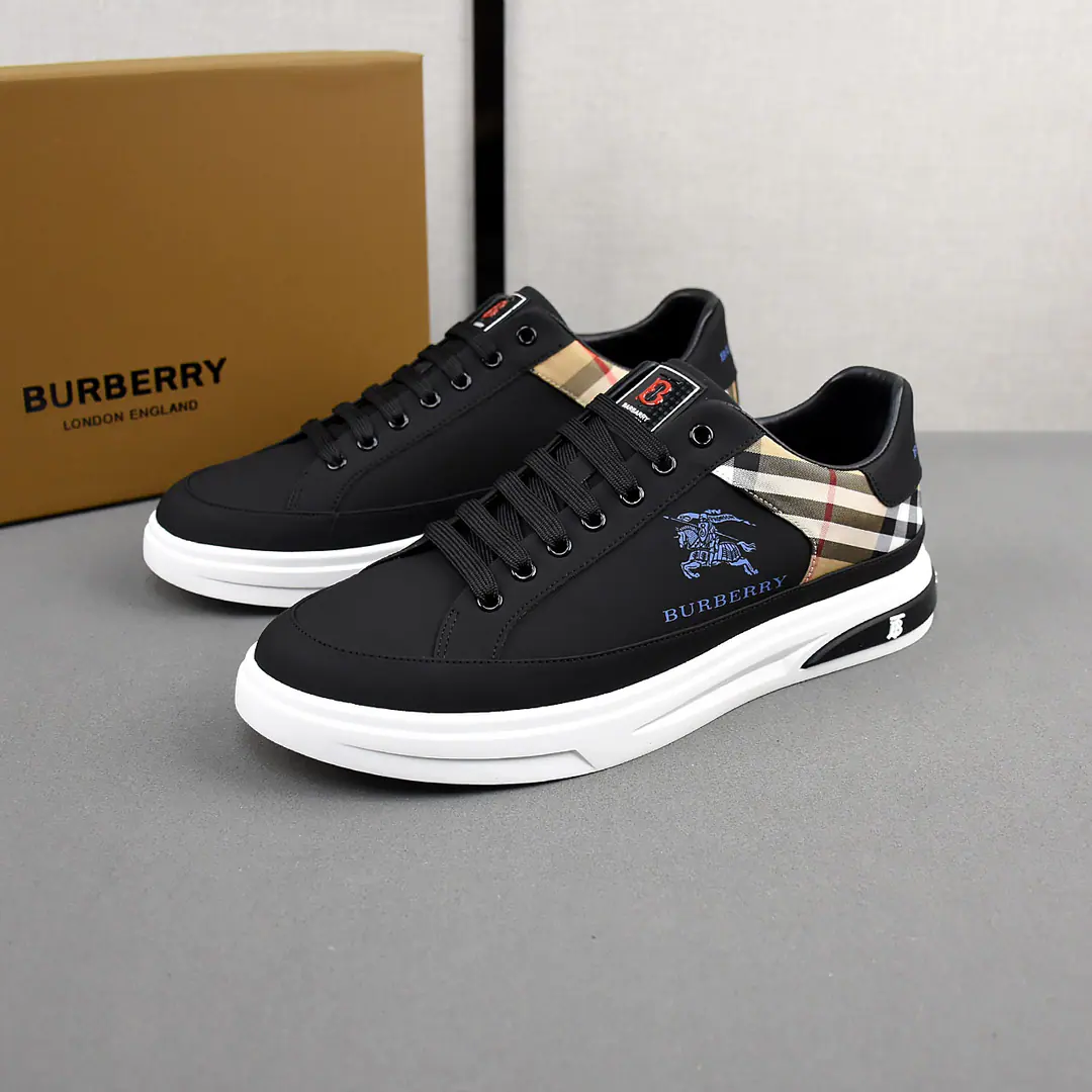 P👟👟👟Burberry【- Boboli.】Fashion sports and leisure shoes, The shoe face is made of a top-decked cow skin with a primed., In the head of a pig's skin., Rubber Bottom. Men38-44.
