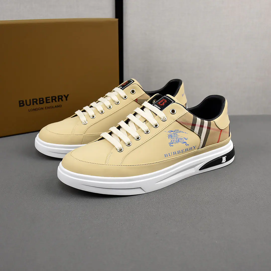 P👟👟👟Burberry【- Boboli.】Fashion sports and leisure shoes, The shoe face is made of a top-decked cow skin with a primed., In the head of a pig's skin., Rubber Bottom. Men38-44.