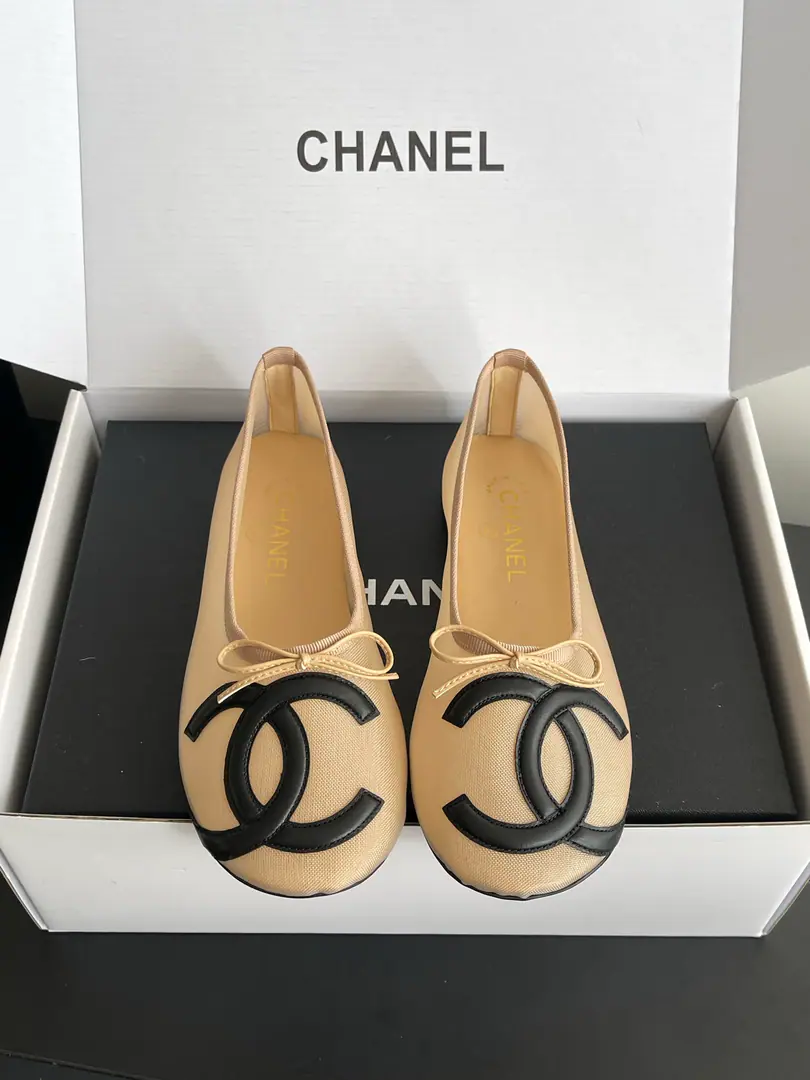 🏧𝗖𝗛𝗔𝗡𝗘𝗟Latestcoco beachConjun Ballet, flat shoes.！ The feet are so good. It's so nice. It's so good. Shoe-side custom-made import net The foot is covered with goatskin. The original import is really big. Size35-41 [40.41Do it.]