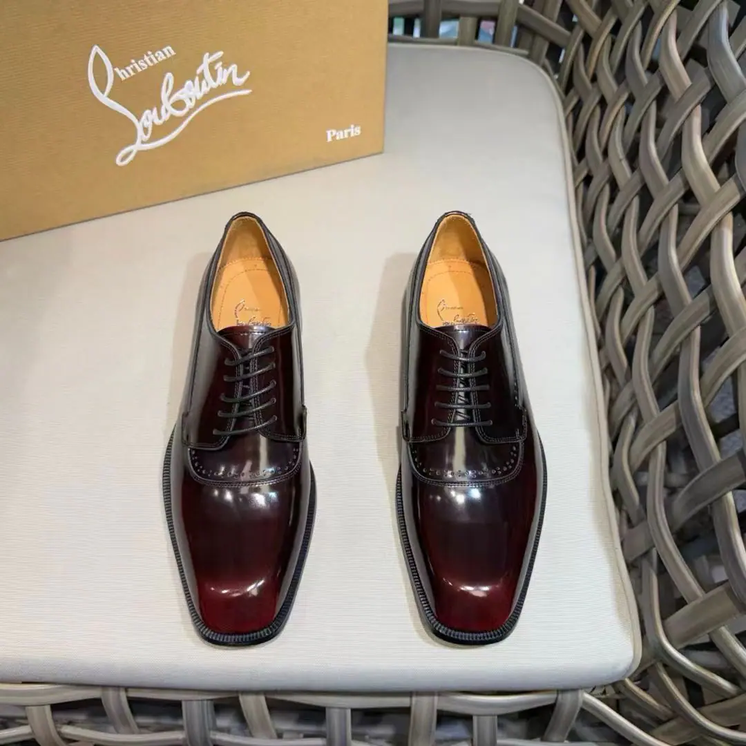 Numbering65505 Christia*.Loubouti*🆑High-end man business leather shoes.｜Classic red shoes.｜Original import of head-level cattle skin｜Marked nail decoration｜In the skin of the watered cow.｜Italian imports of red cow skins｜High-end luxury｜It's a perfect interpretation of fashion., Sunshine., It's a style., It's for every occasion. Size: 39-44（38.45.46Do it.）