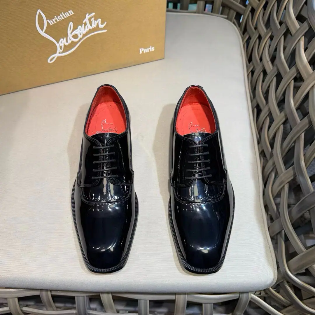 Numbering65505 Christia*.Loubouti*🆑High-end man business leather shoes.｜Classic red shoes.｜Original import of head-level cattle skin｜Marked nail decoration｜In the skin of the watered cow.｜Italian imports of red cow skins｜High-end luxury｜It's a perfect interpretation of fashion., Sunshine., It's a style., It's for every occasion. Size: 39-44（38.45.46Do it.）