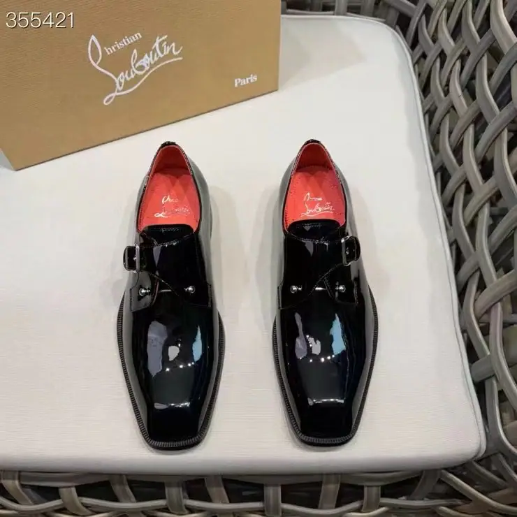 Christia* Loubouti* 🆑 High-end man business leather shoes. Classic red shoes.｜Original import of head-level cattle skin｜Marked nail decoration｜In the skin of the watered cow.｜Italian imports of red cow skins｜High-end luxury｜It's a perfect interpretation of fashion., Sunshine., It's a style., It's for every occasion. Size: 39-44（38.45.46Do it.）