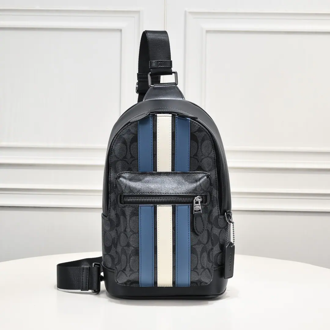 【Packaging】【Original plant level】 Cork!West20Men's chest bag, single slanted.2999 This is a man-bitch., It's all the sizes., - Nice style.. It's a chest bag., Back backpack., Black AshlogoBlue and white strips., A mix of different colors.！Dimensions:22*33*8cm