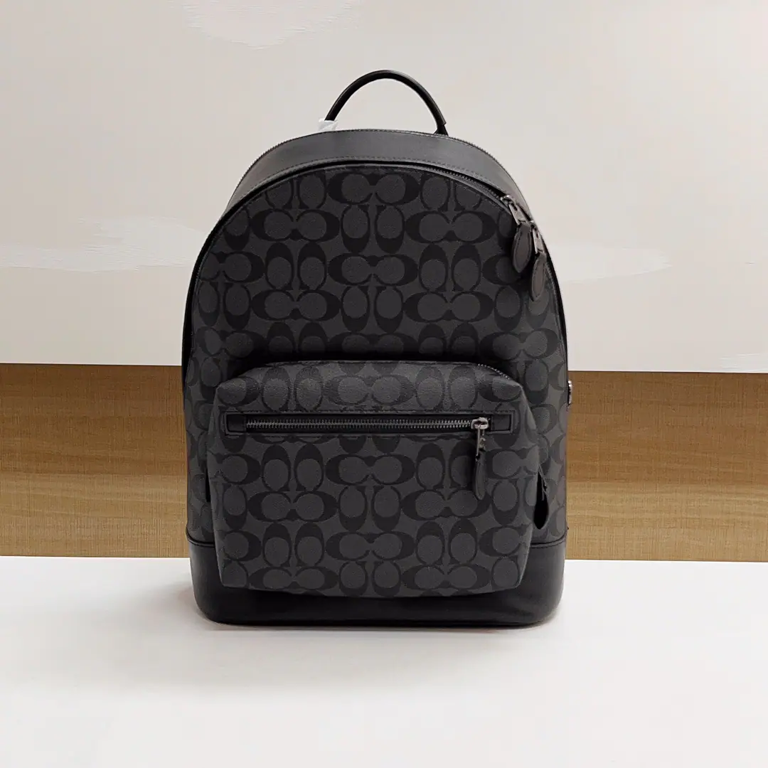 【Original factory skin】【Packaging】 New paragraph3001stripes, 2736Black, westThin version PVCIt's a top-decked cow., A man's new double zipper and a double shoulder bag./Bookbag/Packet/Travel bag, Dimensions:33.43.16cm