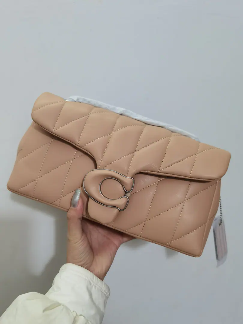 【Original factory skin】【Packaging】, coachNewQuilting TabbyChain bag., C/C, Head-decked cow skin., Sew., Original single quality support comparison, Dimensions26x15x10cm
