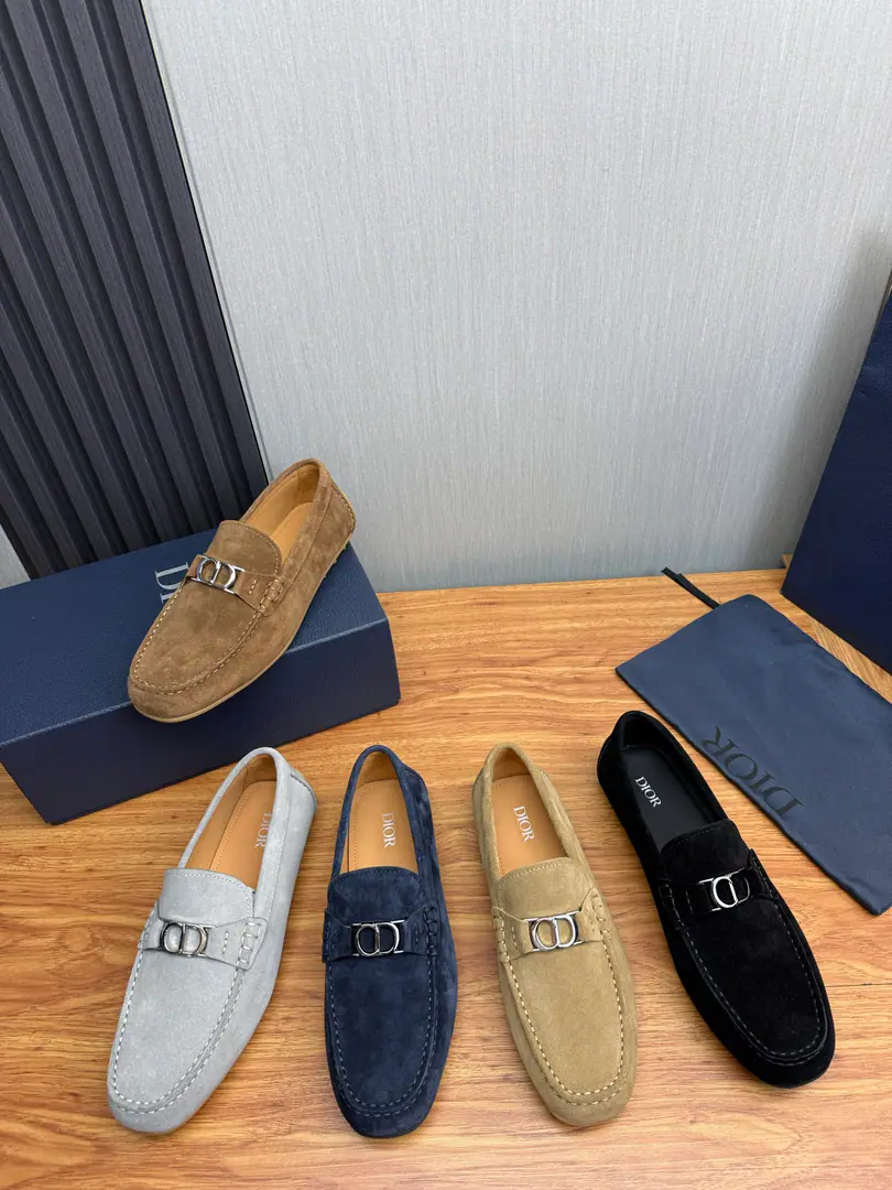 Plant ＤＩＯＲ.Dio..Classic driver's bean shoes.👟It's a good time for leisure.🔗Official Network1:1Delivery☑️Original cow skin+Imported water-tied cattle., The classic hardware buttons., Original rubber beans soybeans, 38-45（45Make a no-refund order.）