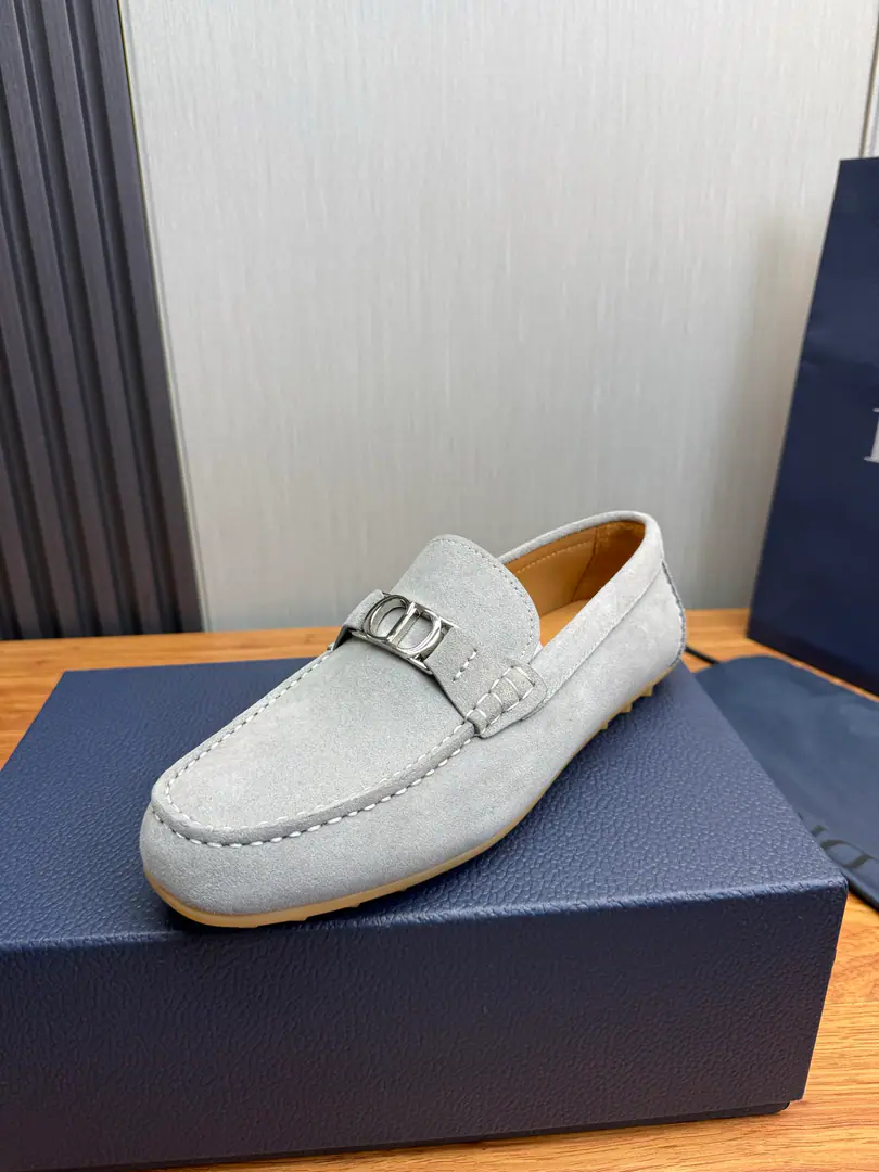 Plant ＤＩＯＲ.Dio..Classic driver's bean shoes.👟It's a good time for leisure.🔗Official Network1:1Delivery☑️Original cow skin+Imported water-tied cattle., The classic hardware buttons., Original rubber beans soybeans, 38-45（45Make a no-refund order.）