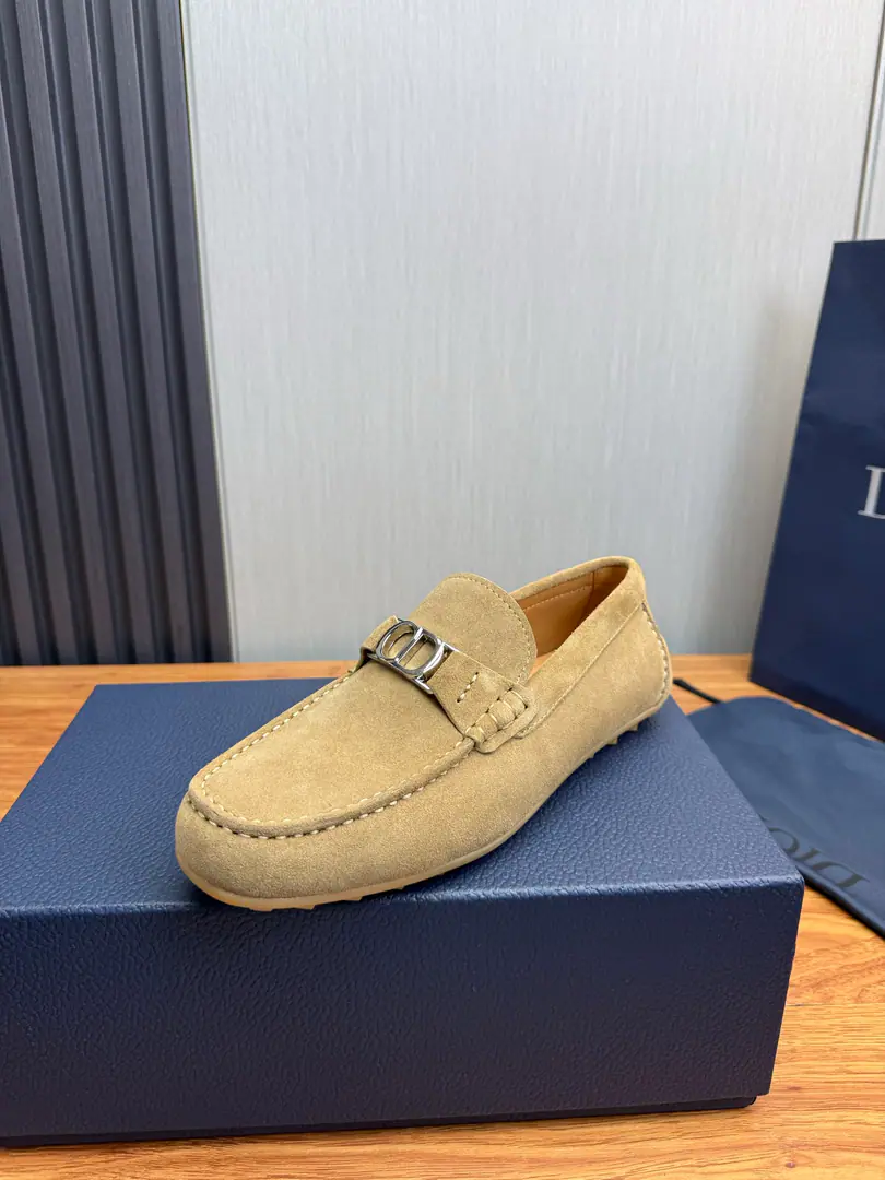 Plant ＤＩＯＲ.Dio..Classic driver's bean shoes.👟It's a good time for leisure.🔗Official Network1:1Delivery☑️Original cow skin+Imported water-tied cattle., The classic hardware buttons., Original rubber beans soybeans, 38-45（45Make a no-refund order.）