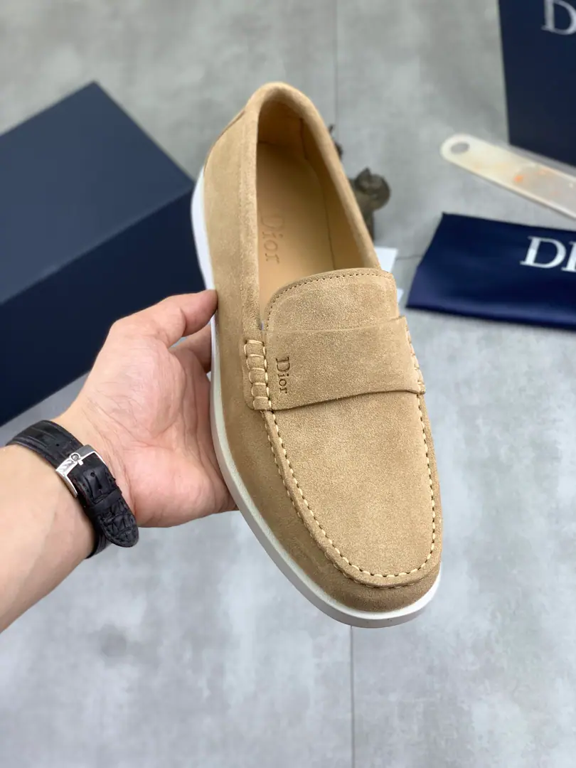Plant prices Real value High Version 💎💎💎Dior Dio. Original bean shoes.！Top Italian sub-purchase！Men's business shoes., The original shoe face imports the cow skin., It's very impressive., Gentle., Into the inside, watered cow skin., Top Italian original rubber base, First-class work., Top quality！Size: 39-44（38 45Do it.）5️⃣Colour Optional