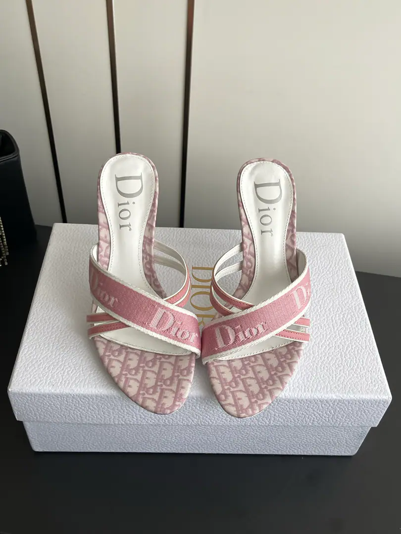 🏧𝐃𝐢𝐨𝐫 The ancient high heels of Dior's new paragraph. Princess Fan is a great girl. The color is very colorful. A charming recollection. Summer necessary. It's definitely a fresh feeling, either at work or normally. Shoe-face electro-meat process/Lamb skin. Inner sheep's skin. The Italians are so rich. He's tall.8.5cm Codes35-39 （40 41 42Do it.）