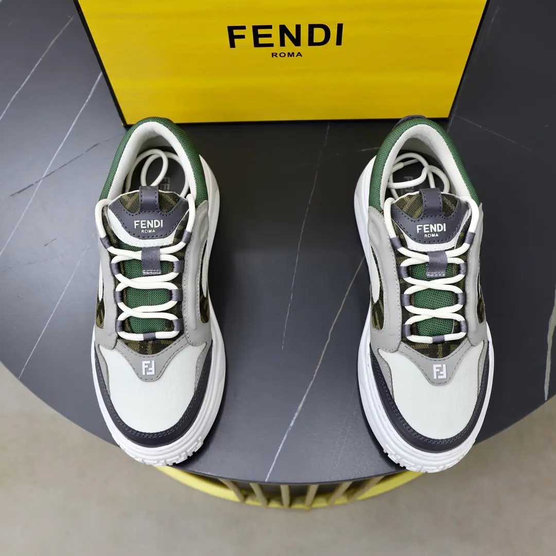Top Version: Men Fendi Fendi! Latest ForceSeries FFThick Leisure Sports shoes Shoes. Original procurement development Make the goods. This one. ForcePut on your low-shoes.. White all-particle leather and white and brown smooth leather material, Use cushion elements. Brown.FFThe details of flowers and yellow high-tech fabrics.. Light, thick white soles., Shoeheads and heel.FFPattern Details ♪ And deliver the fine packaging ♪🛍📦 ▪️Fabulous.: Original import of head-level cattle skin ▪️Uchi.: The original custom-made air network. ▪️Shoes under the sole.: Original model rubber bubble material ▪️Bottom: 5CM ▪️Size: Men39-45