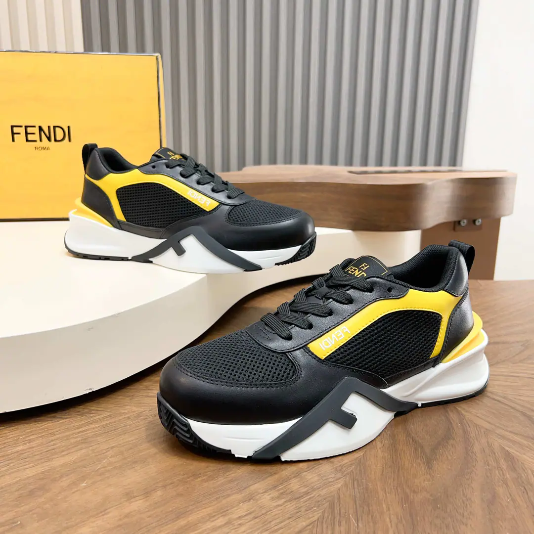 FEND* — Fendi! Finn's.Flow Men's leisure sports shoes, With a loose belt., Side zipper., It's carved.FThe sole of the vortex.. Heel straps are stylish.Fendi FlowWord. High-tech fabric and a mixture of blue and leather.. DecorationLycra®Details. FFThe stony tongue.. It's so light-weight.EVAShoes under the sole.. Codes: 39-44（45.46Do it.）