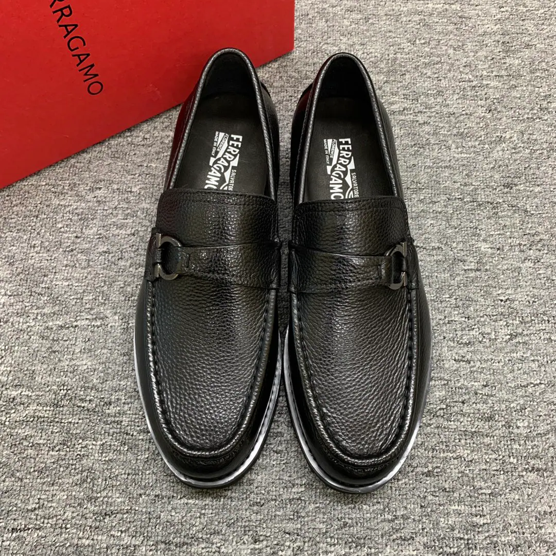 【🎁🎁🎁😈【Ferragamo】Men's leather shoes., The latest blast., High Quality, - The best., The shoe is coming in with a bouquet., All the insides are covered in imported cattle., Original hardware, With original lightweight base, Match: 39–44, (38,45.46Make a no-refund order.)