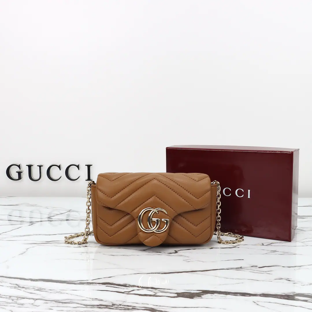 🌟🌟GUCCICounter Quality, Original factory skin, Paragraph841290Brown leather.🎈🎈🎈Dimensions: Kuan16.5xHigh9.5xSide Wide4.5cm. 🎉🎉🎉Out-of-pocket shipment！