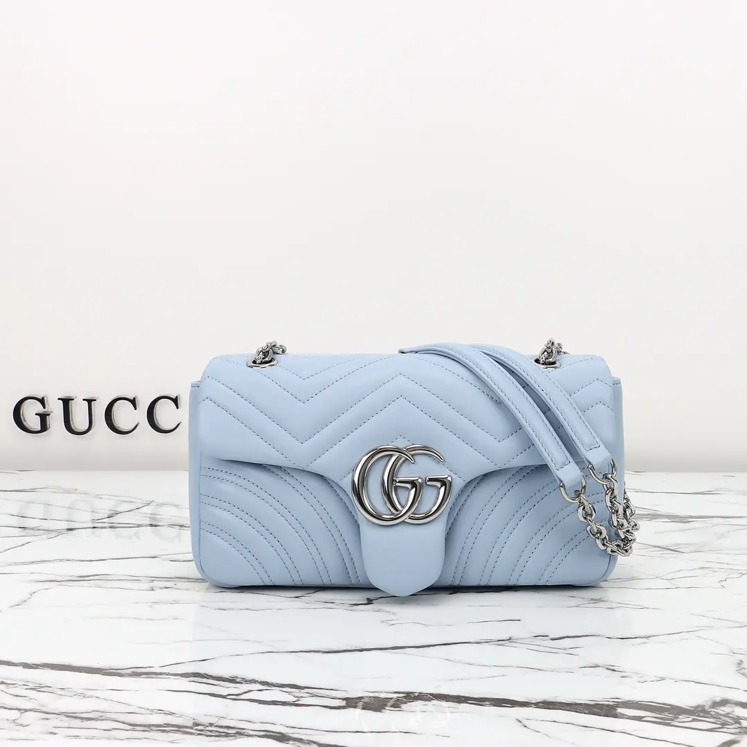 🌟🌟GUCCICounter Quality, Original factory skin, Paragraph837267Light Blue🎈🎈🎈Dimensions: Kuan26xHigh15xSide Wide7cm. 🎉🎉🎉Out-of-pocket shipment！