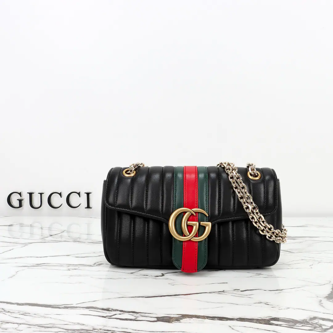 🌟🌟GUCCICounter Quality, Original factory skin, ParagraphA XWKpi Green Red🎈🎈🎈Dimensions: Kuan26xHigh15xDeep7cm. 🎉🎉🎉Out-of-pocket shipment！