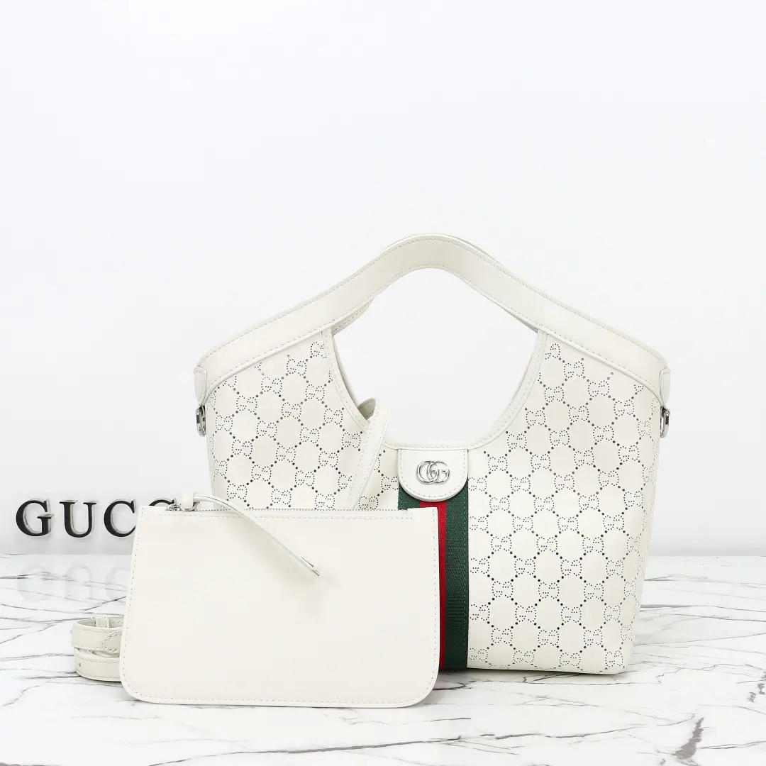 🌟🌟GUCCICounter Quality, Original factory skin, Paragraph860845White skin piercing.🎈🎈🎈Dimensions: Kuan25xHigh20xSide Wide15cm. 🎉🎉🎉Out-of-pocket shipment！