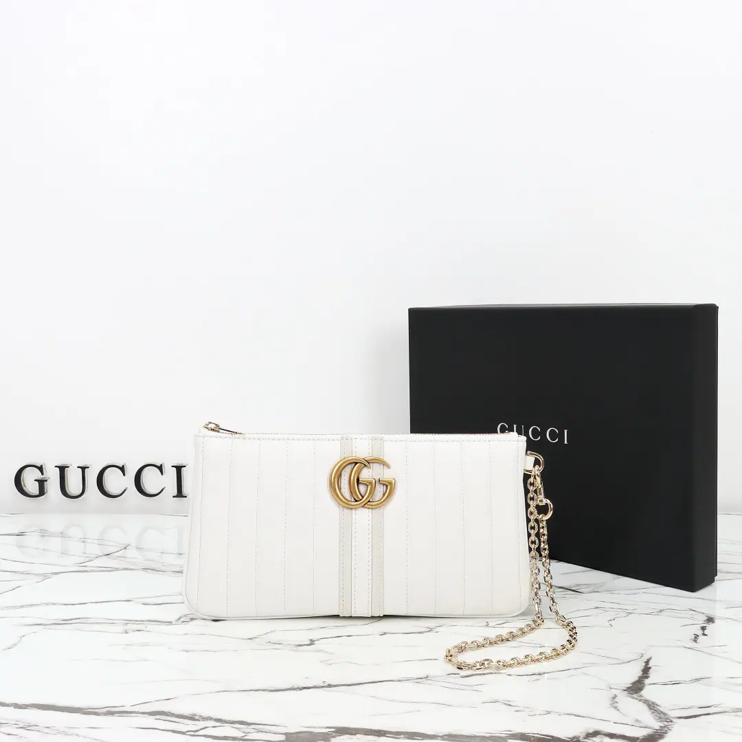 🌟🌟GUCCICounter Quality, Original factory skin, ParagraphA X2White skin sand.🎈🎈🎈Dimensions: Kuan26xHigh13xDeep1.5cm. 🎉🎉🎉Out-of-pocket shipment！