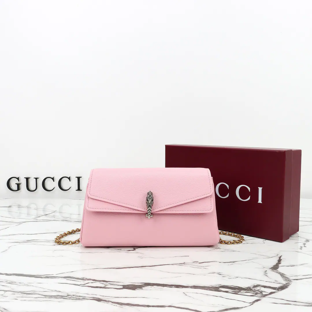 🌟🌟GUCCICounter Quality, Original factory skin, Paragraph876531Pink.🎈🎈🎈Dimensions: Kuan21xHigh12xSide Wide6cm. 🎉🎉🎉Out-of-pocket shipment！