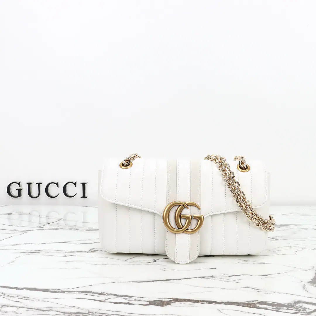 🌟🌟GUCCICounter Quality, Original factory skin, ParagraphA XWWhite skin sand.🎈🎈🎈Dimensions: Kuan26xHigh15xDeep7cm. 🎉🎉🎉Out-of-pocket shipment！