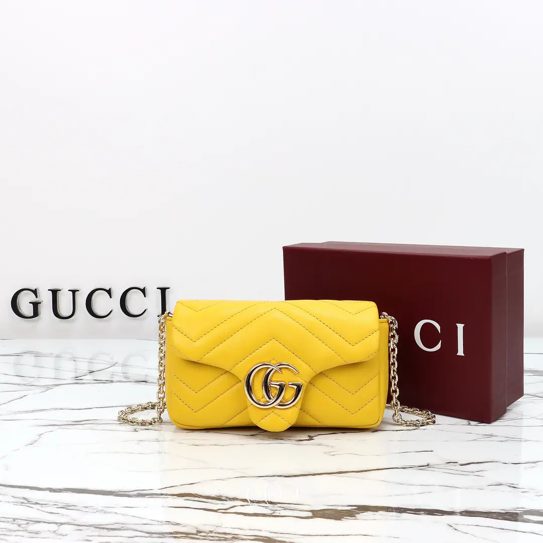 🌟🌟GUCCICounter Quality, Original factory skin, Paragraph841290Mustard yellow.🎈🎈🎈Dimensions: Kuan16.5xHigh9.5xSide Wide4.5cm. 🎉🎉🎉Out-of-pocket shipment！