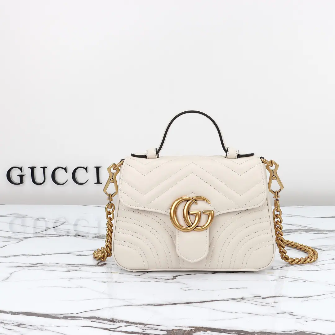 🌟🌟GUCCICounter Quality, Original factory skin, Paragraph547260White🎈🎈🎈Dimensions: Kuan21×High15.5xSide Wide8cm. 🎉🎉🎉Out-of-pocket shipment！