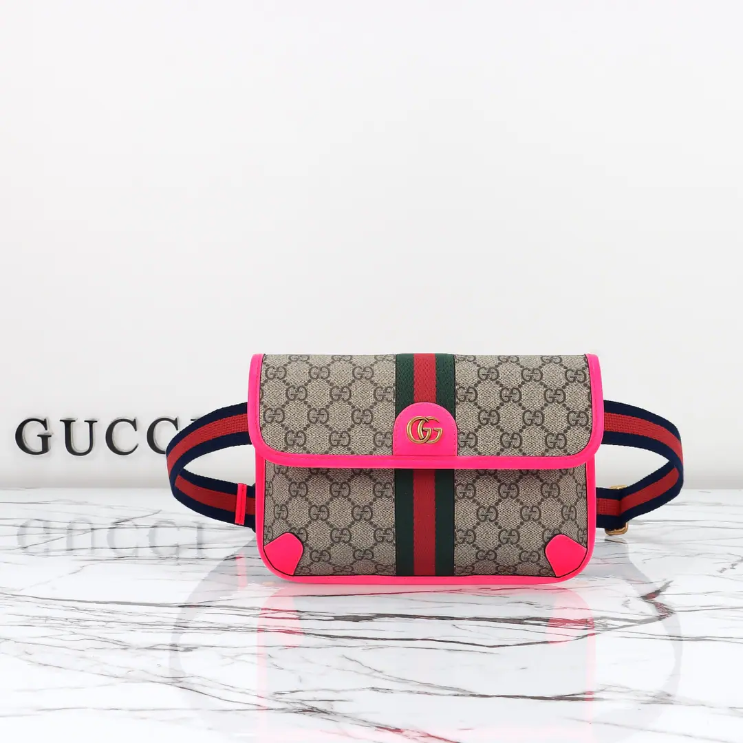 🌟🌟GUCCICounter Quality, Original factory skin, Paragraph752597Fluorescent purple red🎈🎈🎈Dimensions: Kuan23.9xHigh17xSide Wide3.6cm. 🎉🎉🎉Out-of-pocket shipment！