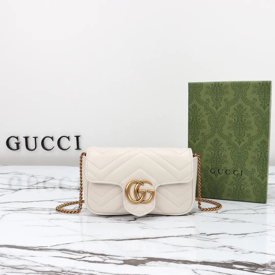 🌟🌟GUCCICounter Quality, Original factory skin, Paragraph476433White🎈🎈🎈Dimensions: Kuan16.5xHigh10.2xSide Wide5.1cm. 🎉🎉🎉Out-of-pocket shipment！