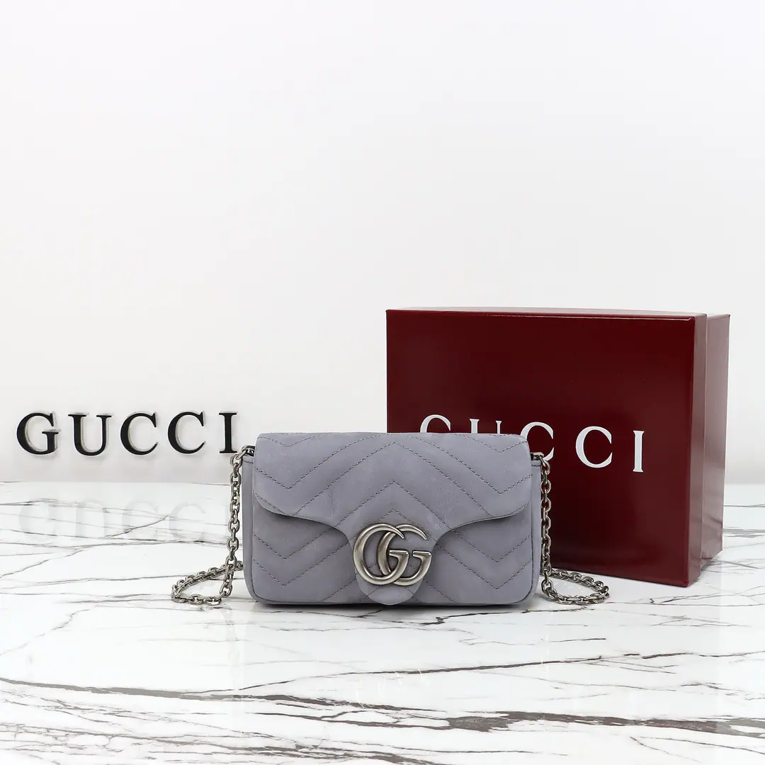 🌟🌟GUCCICounter Quality, Original factory skin, Paragraph841290Grey-blue sand🎈🎈🎈Dimensions: Kuan16.5xHigh9.5xSide Wide4.5cm. 🎉🎉🎉Out-of-pocket shipment！