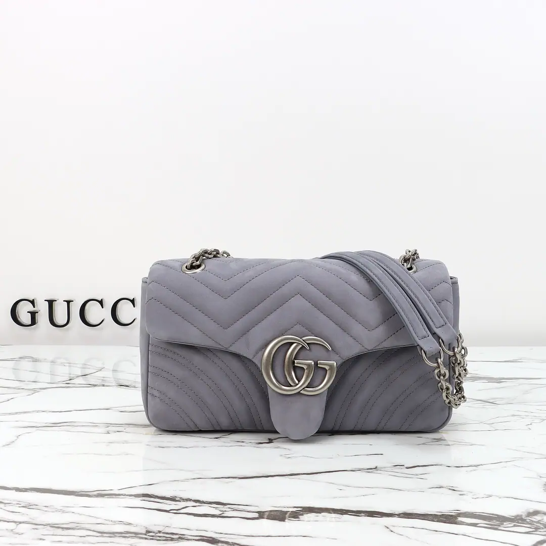 🌟🌟GUCCICounter Quality, Original factory skin, Paragraph837267Grey-blue sand🎈🎈🎈Dimensions: Kuan26xHigh15xSide Wide7cm. 🎉🎉🎉Out-of-pocket shipment！