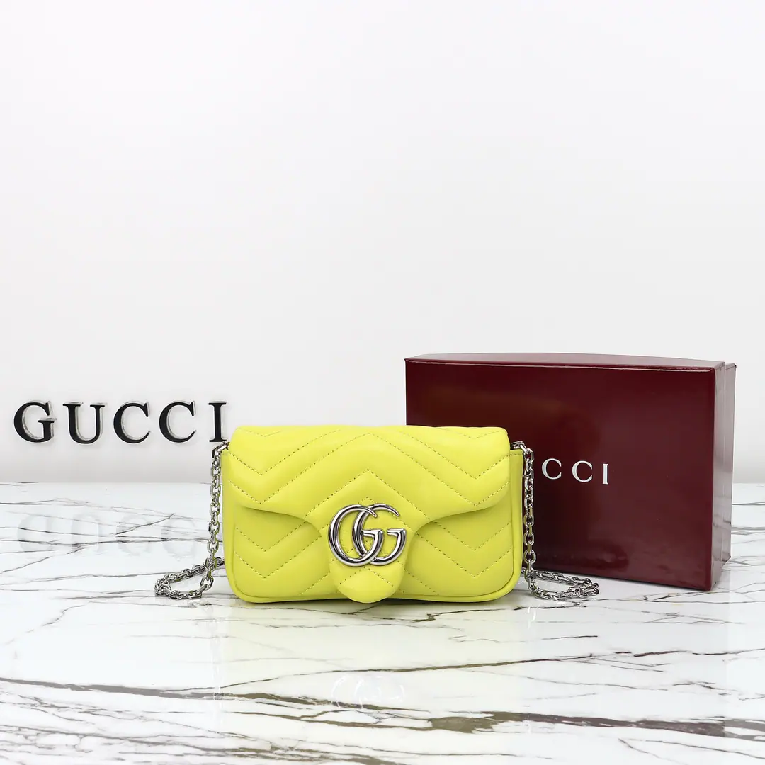 🌟🌟GUCCICounter Quality, Original factory skin, Paragraph841290Yellow🎈🎈🎈Dimensions: Kuan16.5xHigh9.5xSide Wide4.5cm. 🎉🎉🎉Out-of-pocket shipment！