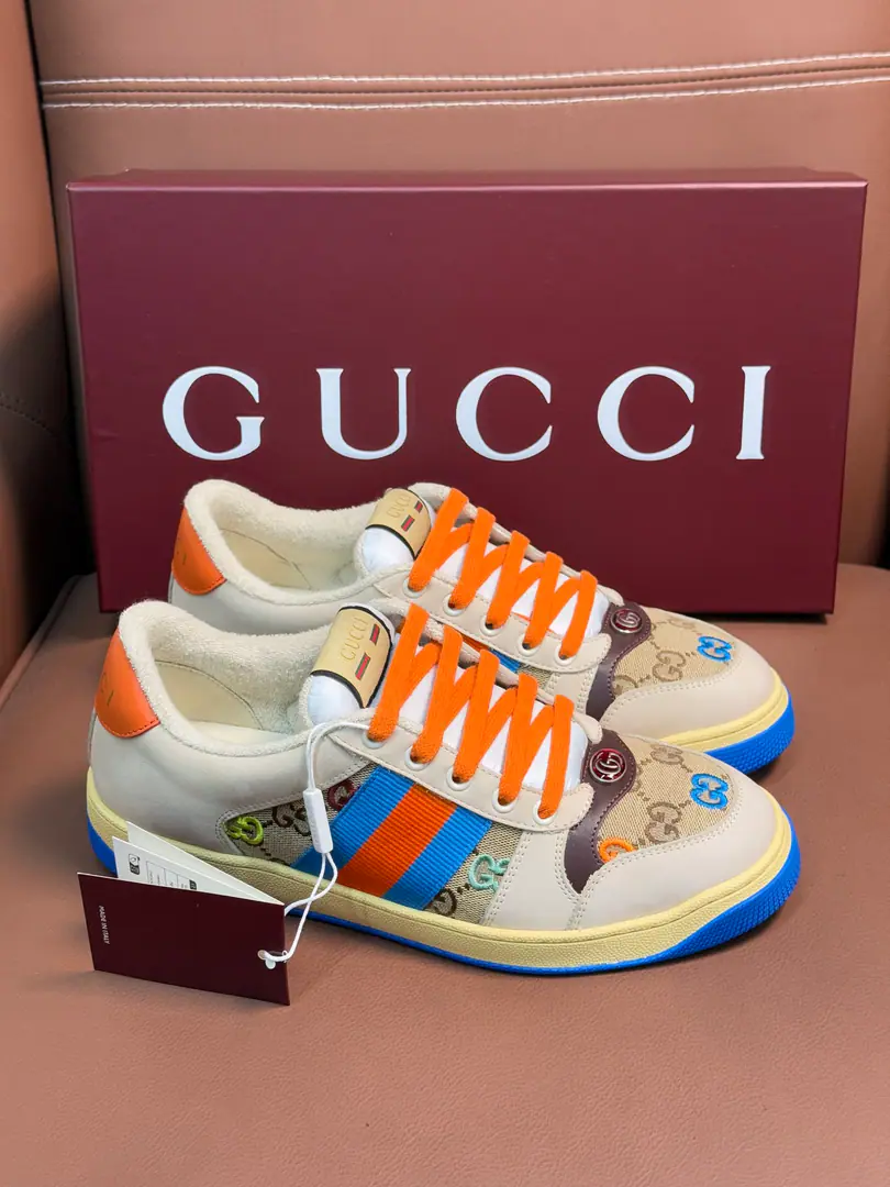 Gucci ScreenerA series of sports shoes and a couple of dirty shoes.‼️ Little dirty shoes.ScreenerThe idea behind the series of names is the defense action in sport., The design of the sneakers is from20Century70The classic sneakers of the ages are constantly inspired.. Shoe.: ♪ The cow's skin rolls along ♪ Uchi.: In the original high-density fumes. logo: Metal DimentaryGEllipse, details of the thump Packaging: Top-of-the-art package for cabinet Otsumi!: - A vacuum.TPUMaterial Shoes.: Men39-44*45/46
