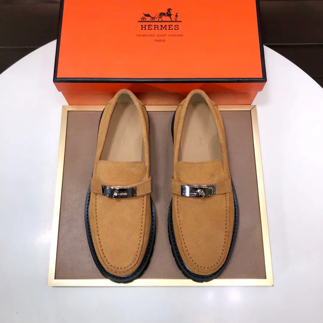 Plant 【【I'm in love with you, Max. HERMES】】（In the high-end cattle.) New paragraph🍀 HERMES——Top Version Classic recreational shoes.！Use imported original cow skins, Inside, inside, inside the comfort of the cow.！The original grind-resistant rubber bubble.！High quality.！Codes38-45（45Do it.)