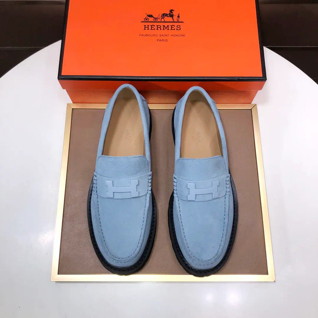 Plant 【【I'm in love with you, Max. HERMES】】（In the high-end cattle.) New paragraph🍀 HERMES——Top Version Classic recreational shoes.！Use imported original cow skins, Inside, inside, inside the comfort of the cow.！The original grind-resistant rubber bubble.！High quality.！Codes38-45（45Do it.)
