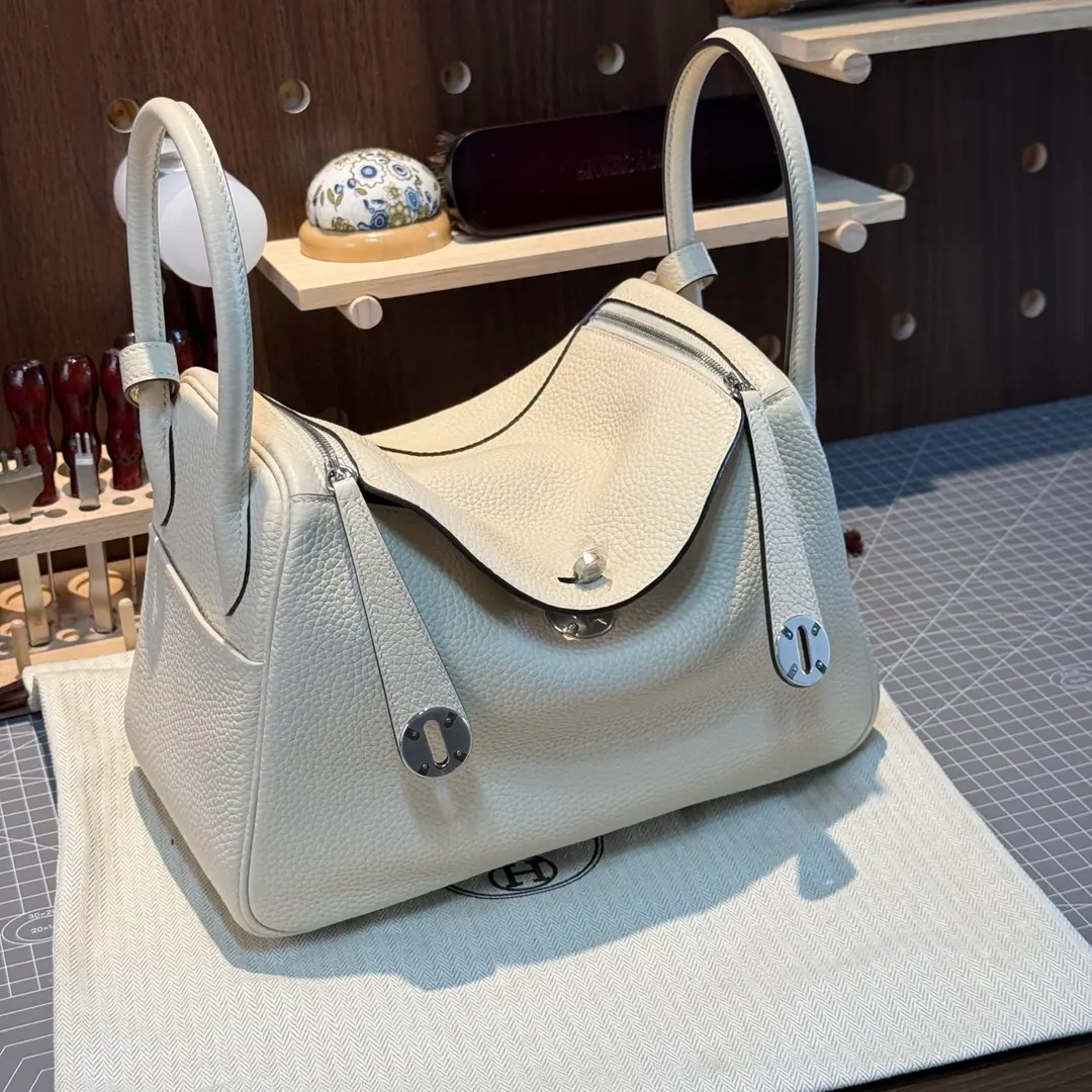 Lindy.26cm Cream white., Imports of former plants from FrancetcBullskins., Silver button., Advanced full manual custom‼️
