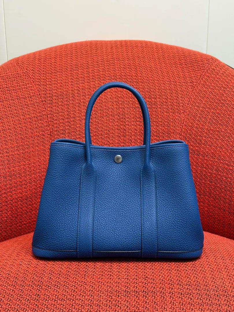 Garden Party Garden bag.30cm Dimensions NTogoFull skin. Hand-made sewing The first choice is for leisure commuters. 🉑French blue