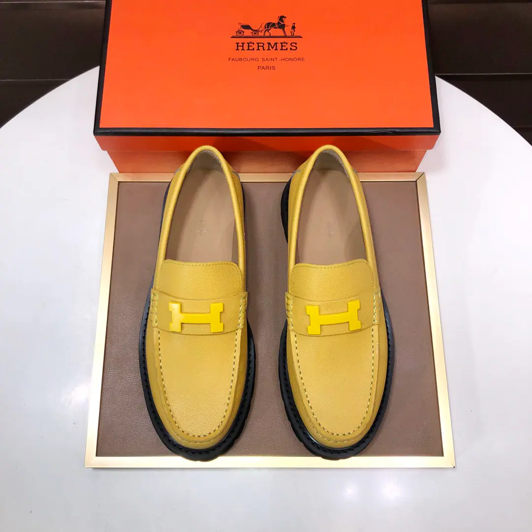 Plant 【【I'm in love with you, Max. HERMES】】（In the high-end cattle.) New paragraph🍀 HERMES——Top Version Classic recreational shoes.！Use imported original cow skins, Inside, inside, inside the comfort of the cow.！The original grind-resistant rubber bubble.！High quality.！Codes38-45（45Do it.)