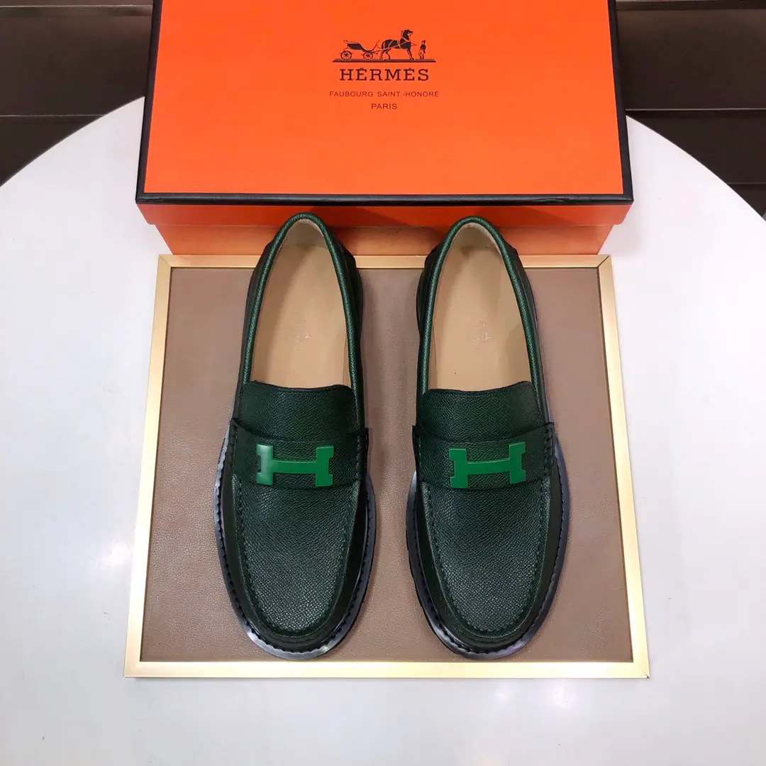Plant 【【I'm in love with you, Max. HERMES】】（In the high-end cattle.) New paragraph🍀 HERMES——Top Version Classic recreational shoes.！Use imported original cow skins, Inside, inside, inside the comfort of the cow.！The original grind-resistant rubber bubble.！High quality.！Codes38-45（45Do it.)