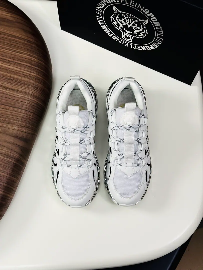 PHILIPP PLEIN-Philip.•Plain., German Tide Man Low Gang sneakers., The skin of the cow with airnets., - Brewer.. It's so nice.. It's so light., My feet are comfortable.！ Size: 39-44（38.45Do it.）