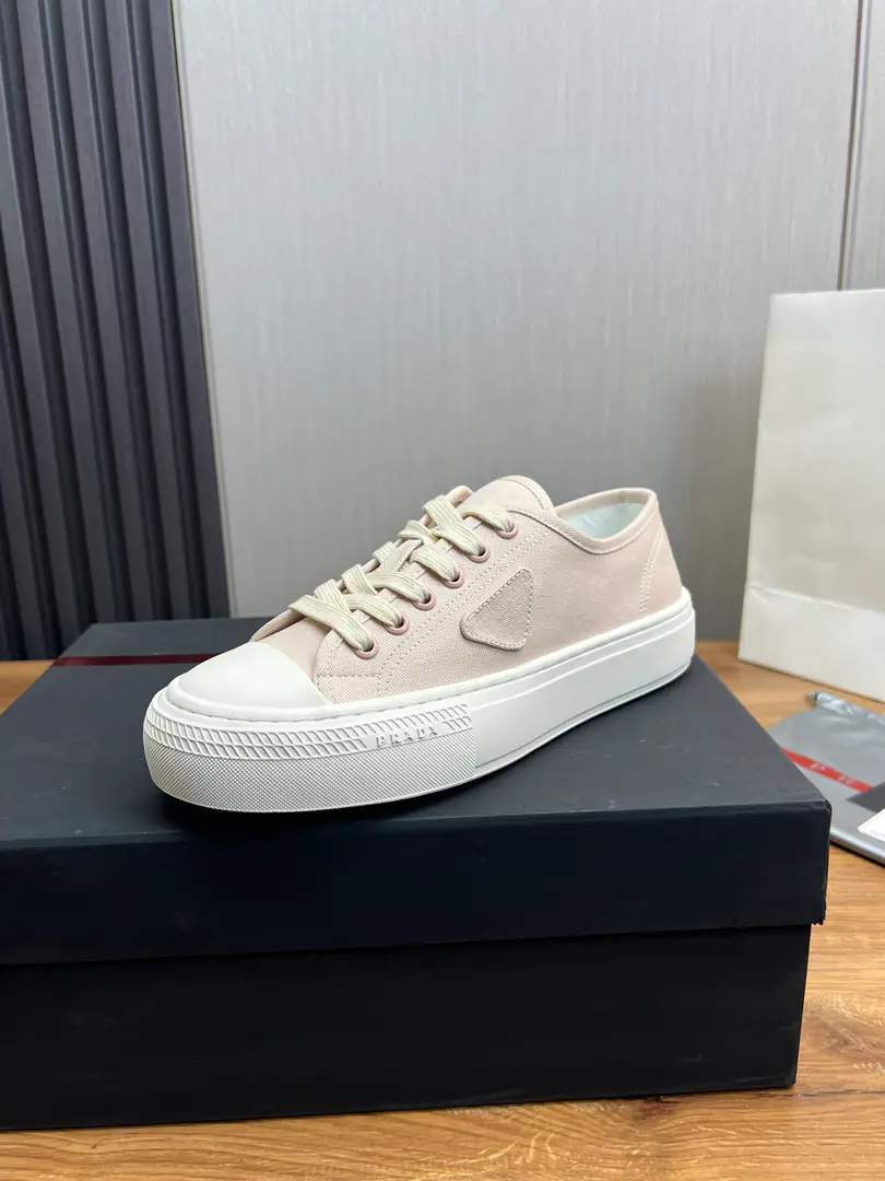 Plant 【PRADAPrada.】The man's shoe cabinet is a big-ass canvas., Synchronise Action, 1High quality delivery✔️Original canvas+In the cow's skin., 1🆚1Repeat, Original factory base, 38-45（45I'll make sure I don't change it.）