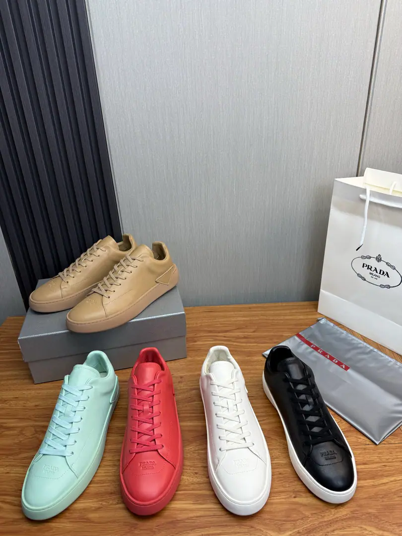 Plant 【PRAD*Prada.】The cabinet is full of shoes., Official Network1:1Production, Imported cow-coloured fabrics, In the cow's skin. The original plant is used for the original base., 38-45（45Make a no-refund order.）