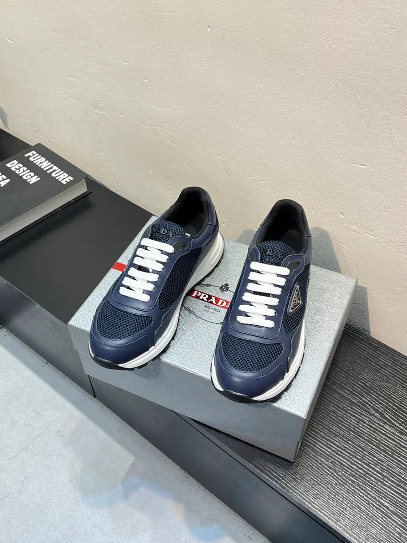【PRADAPrada.】——The guy's shoe cabinet is a mess., Synchronise Action, 1High quality delivery✔️ Original cow skin swipe➕Skins and feet., 1🆚1Repeat, Original factory base, 38-45（45I'll make sure I don't change it.）