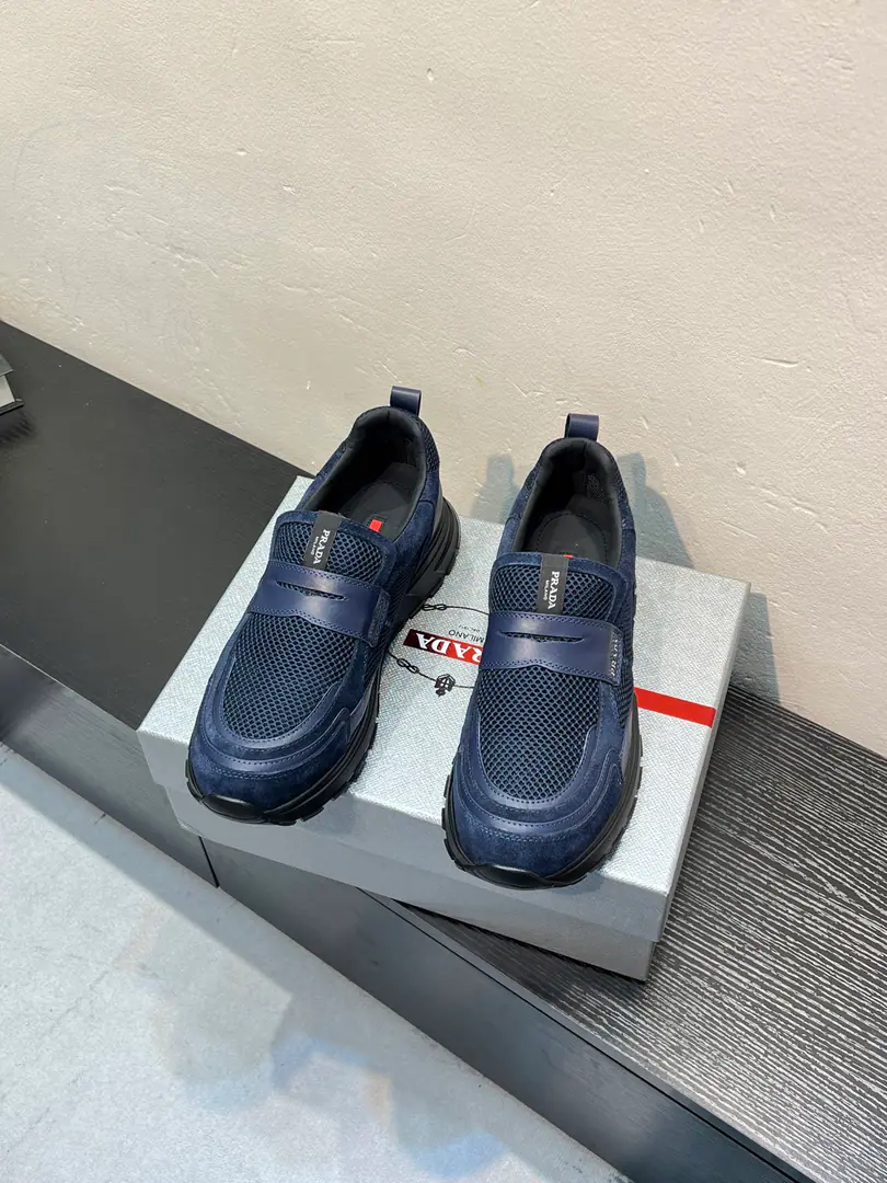 【PRADAPrada.】——The guy's shoe cabinet is a mess., Synchronise Action, 1High quality delivery✔️ Original cow skins on the web., Skins and feet., 1🆚1Repeat, Original factory base, 38-45（45I'll make sure I don't change it.）