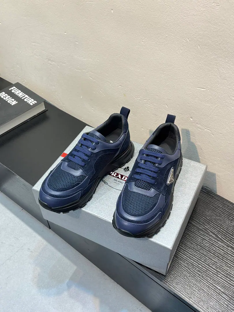 【PRADAPrada.】——The guy's shoe cabinet is a mess., Synchronise Action, 1High quality delivery✔️ Original cow skin swipe➕Skins and feet., 1🆚1Repeat, Original factory base, 38-45（45I'll make sure I don't change it.）