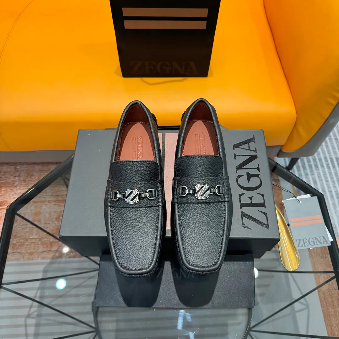 Ermenegildo Zegna Jenya. Bullskins./Bright leather./Bulls., Business leisure men's shoes., - Drive shoes.！ High Version, Packet with original box+Handbag.！ Standard code number: 38-45