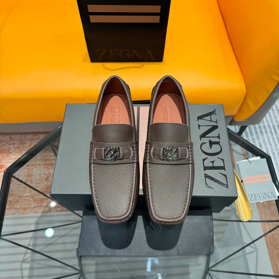 Ermenegildo Zegna Jenya. Bullskins./Bright leather./Bulls., Business leisure men's shoes., - Drive shoes.！ High Version, Packet with original box+Handbag.！ Standard code number: 38-45