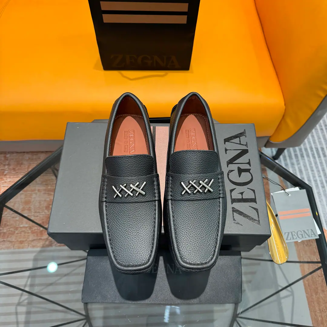 Ermenegildo Zegna Jenya. Bullskins./Bright leather./Bulls., Business leisure men's shoes., - Drive shoes.！ High Version, Packet with original box+Handbag.！ Standard code number: 38-45