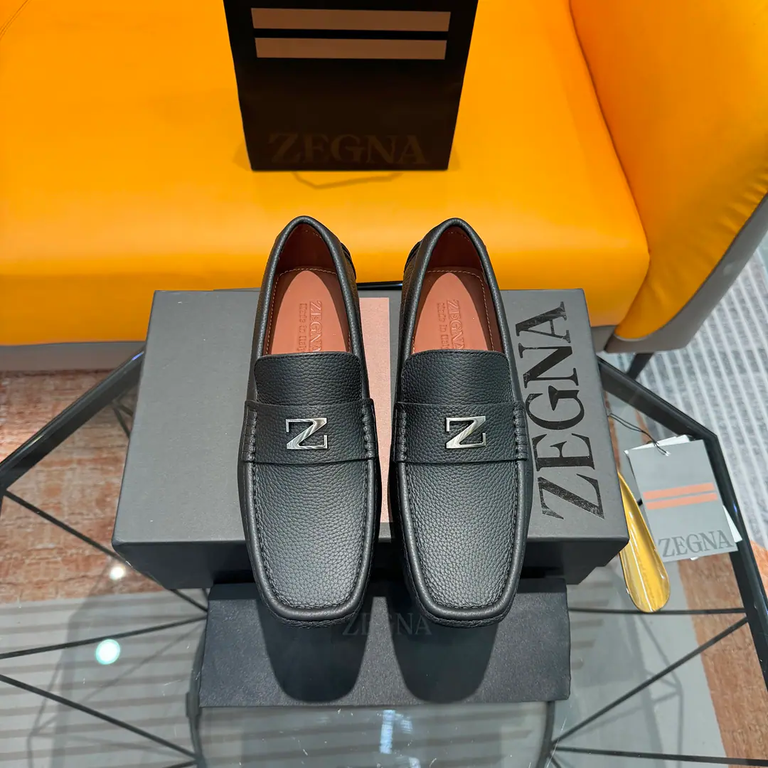 Ermenegildo Zegna Jenya. Bullskins./Bright leather./Bulls., Business leisure men's shoes., - Drive shoes.！ High Version, Packet with original box+Handbag.！ Standard code number: 38-45
