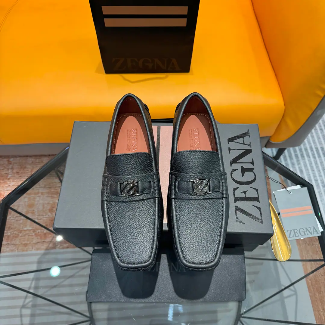 Ermenegildo Zegna Jenya. Bullskins./Bright leather./Bulls., Business leisure men's shoes., - Drive shoes.！ High Version, Packet with original box+Handbag.！ Standard code number: 38-45
